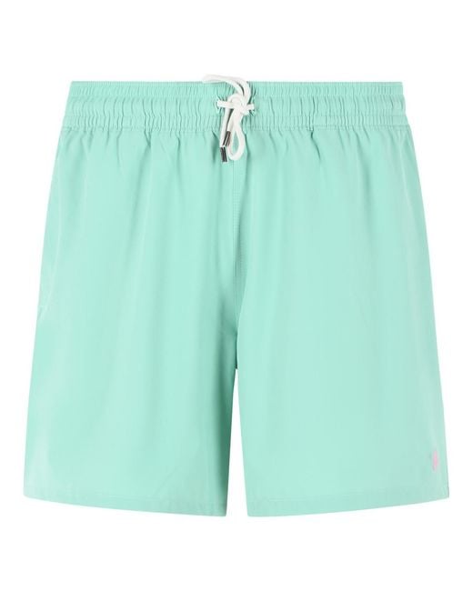 Polo Ralph Lauren Green 'Traveler' Stretch Polyester Swimsuit for men