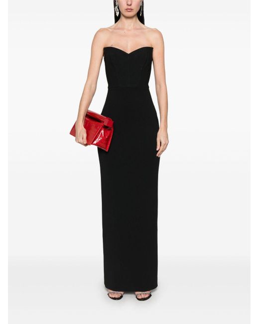 Vestido largo Malla Solace London de color Black
