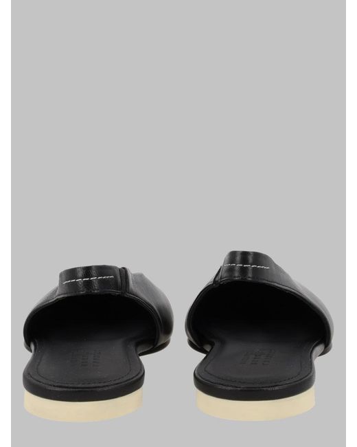 MM6 by Maison Margiela Gray Chic Leather Flats