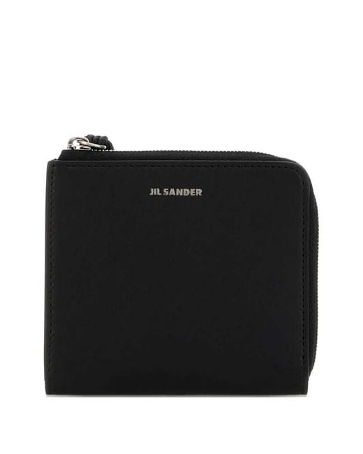 Jil Sander Black Zip-Around Wallet for men