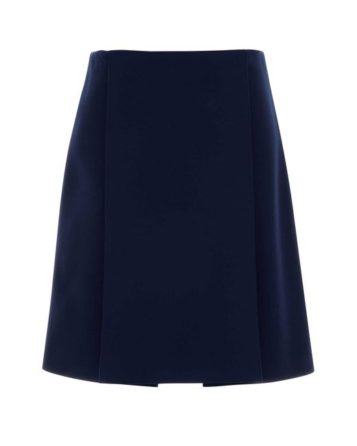 Miu Miu Blue Jersey Skirt