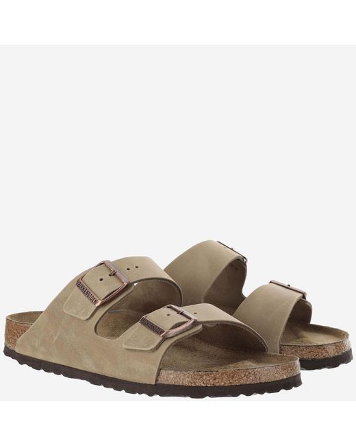 Birkenstock Brown Suede Sandals With Cork Sole