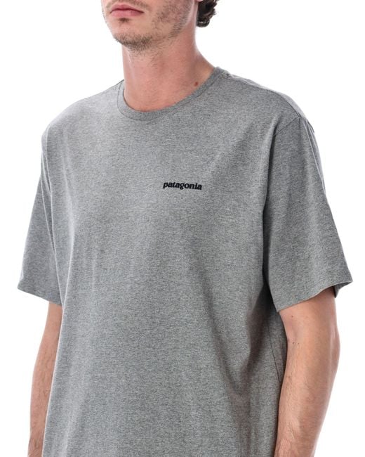 Patagonia Gray P-6 Logo Responsibili-Tee for men