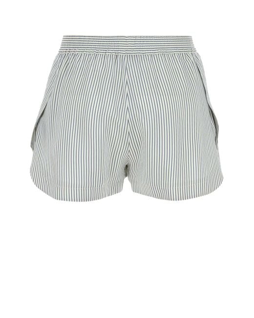 Stella McCartney Gray Embroidered Silk Shorts