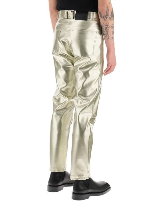 Pantalones de vinilo de doble cremallera GmbH de hombre de color White