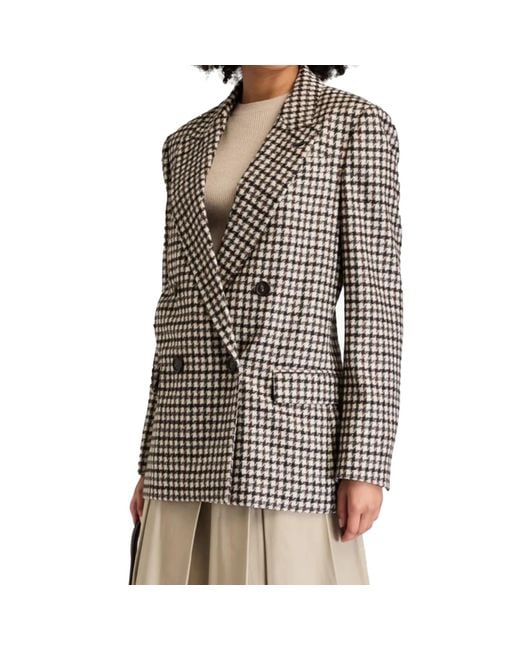 Brunello Cucinelli Brown Double-Breasted Blazer