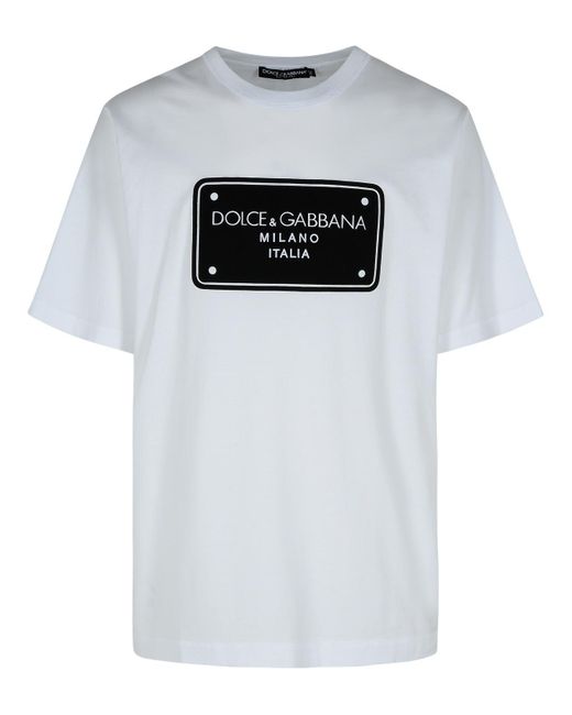 Dolce & Gabbana Gray Cotton T-Shirt for men