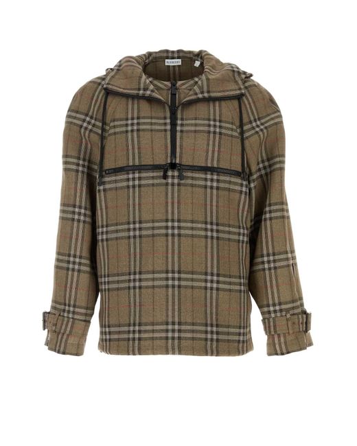 Burberry Green Embroidered Viscose Blend Sweatshirt for men