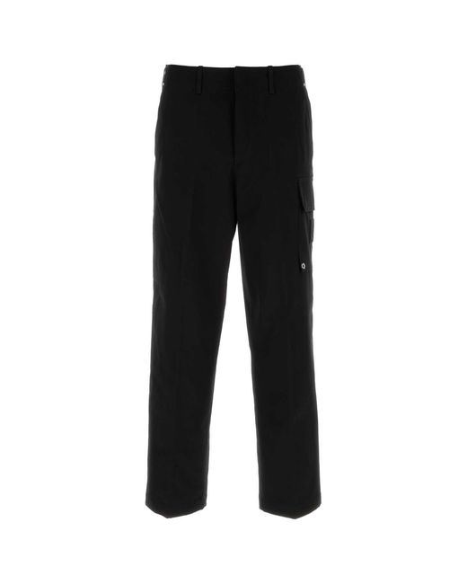 Fendi Black Stretch Cotton Cargo Pant for men