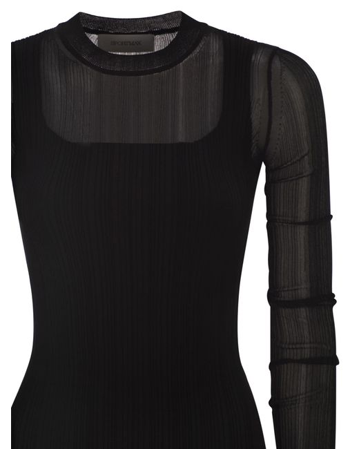 Sportmax Black Spxcaro Short Sleeved Dress