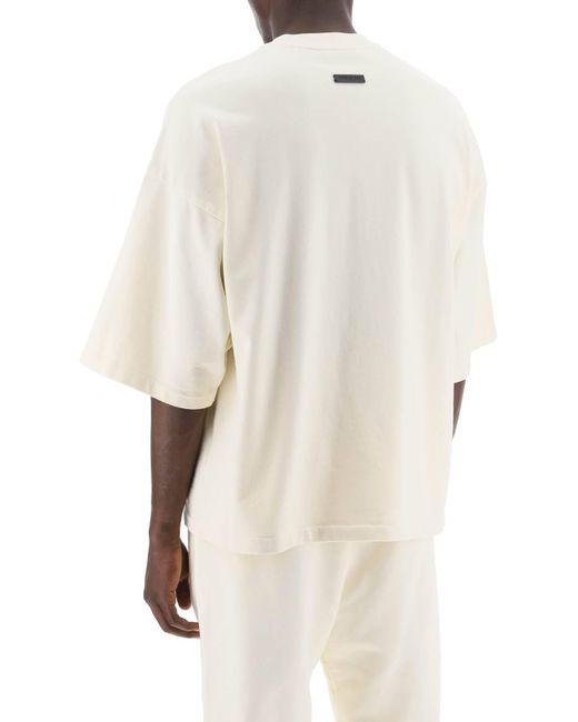 Paura di Dio "maglietta oversize con di Fear Of God in White
