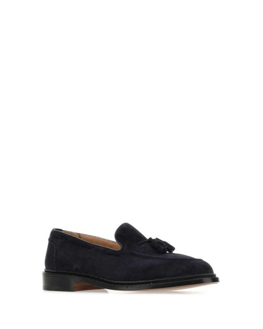 Tricker's Black Suede Elton Loafers for men