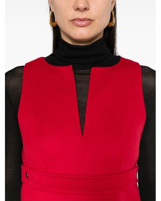 P.A.R.O.S.H. Red Leak Belted Mini Dress