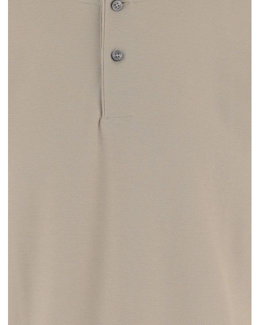 Polo de algodón Boss de hombre de color Natural