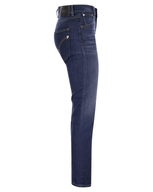 Dondup Daila Organische Stroct Denim Jeans in het Blue