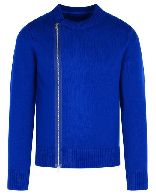 Sacai Blue Wool Sweater for men
