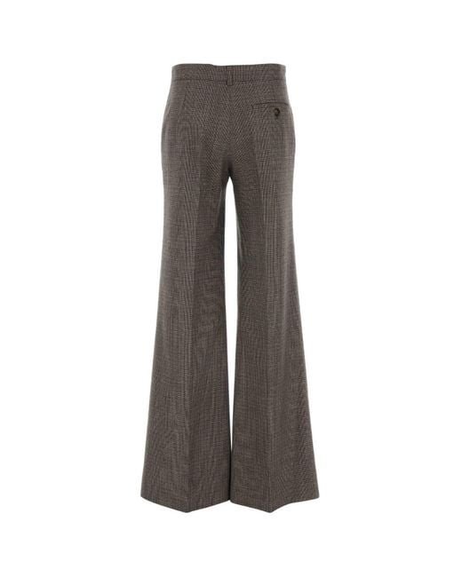 Stella McCartney Brown Stella Mc Cartney Embroidered Wool Palazzo Pant