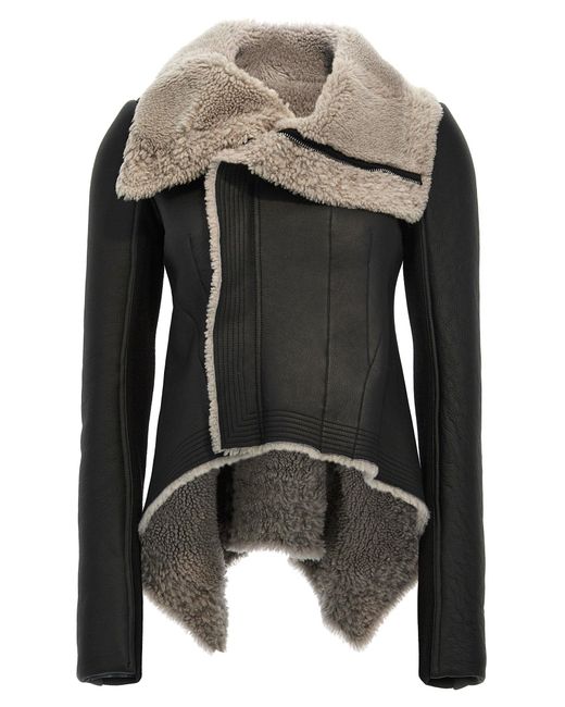 Rick Owens Black "Naska Biker" Leather Jacket