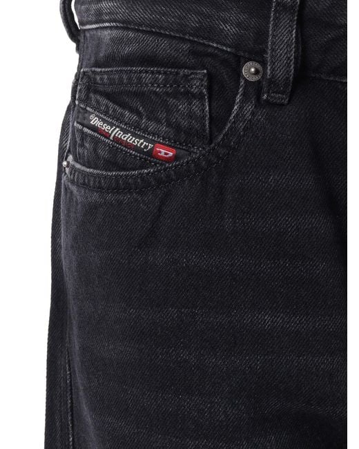 DIESEL Black 5 Pockets Cotton Lyocell Jean