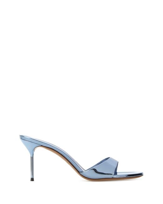 Paris Texas White Leather Lidia Mules