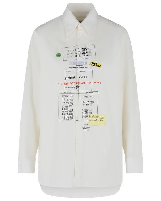 MM6 by Maison Margiela White Cotton Shirt