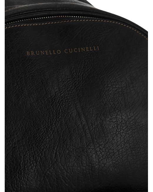Brunello Cucinelli Black Backpack for men