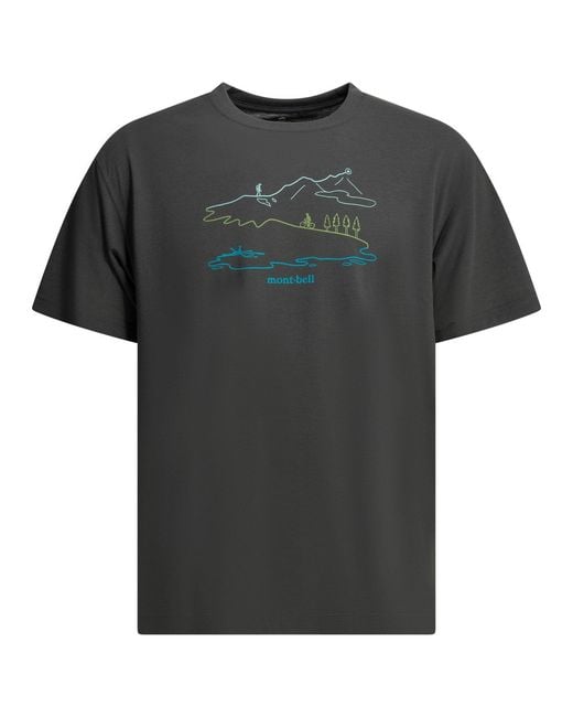 Montbell Black Polyester T-Shirt