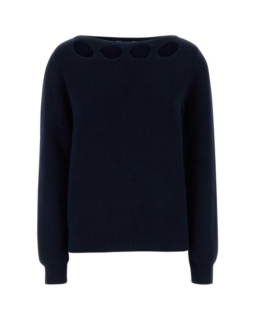 Prada Blue Cotton Sweater