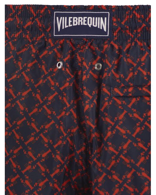 Vilebrequin Mahina gemusterte Strandshorts in Red für Herren