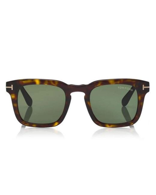Tom Ford Zonnebril Ft0751 52 N Dax Bruin/groen Unisex in het Green