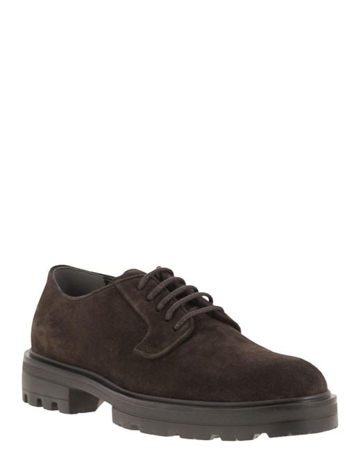 Hogan White H673 Suede Lace Ups
