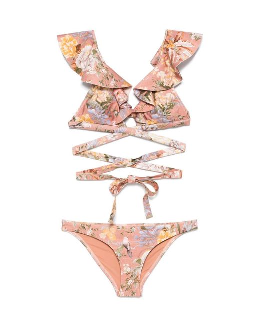 Zimmermann Tallow Bikini in het White