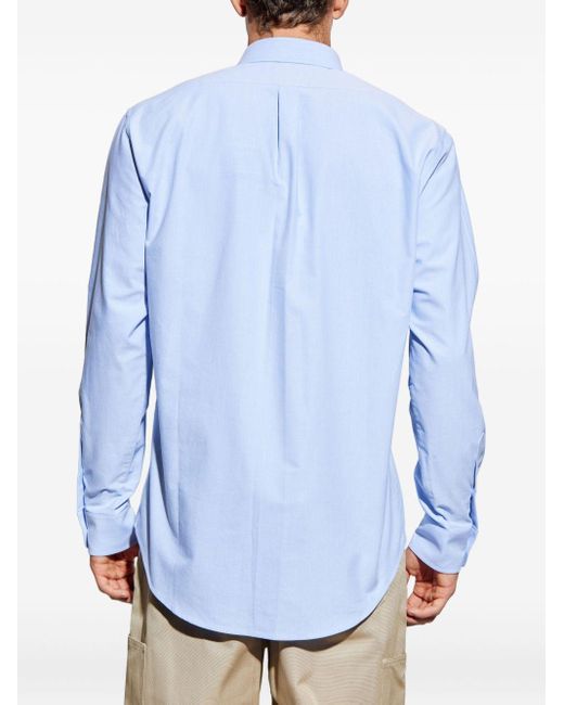 Givenchy Overhemd Met Geborduurd Logo in het Blue voor heren