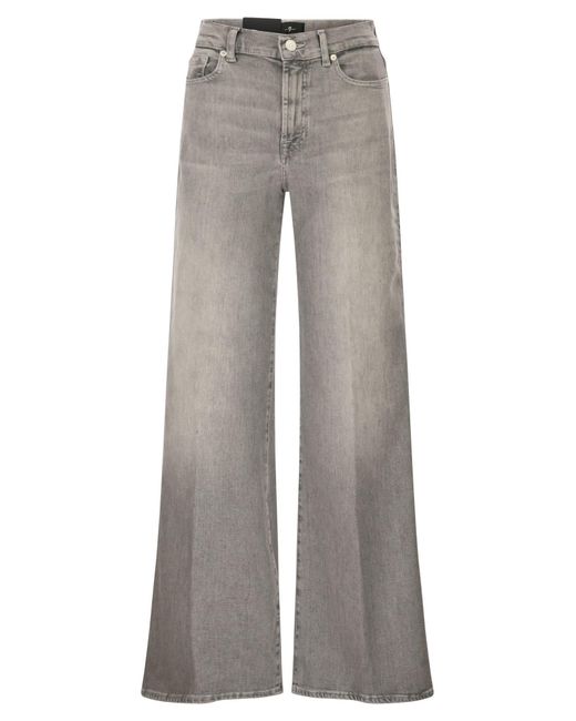 Vaqueros acampanados de talle alto Lotta de 7 For All Mankind de color Gray