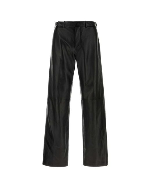 Fendi Black Nappa Leather Pant for men