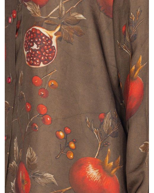 Uma Wang Brown Printed Shirt