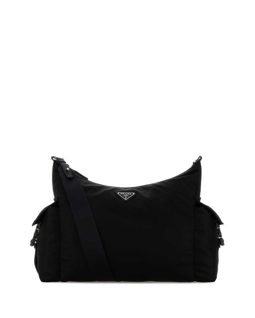 Prada Black Re Nylon Explore Shopping Bag