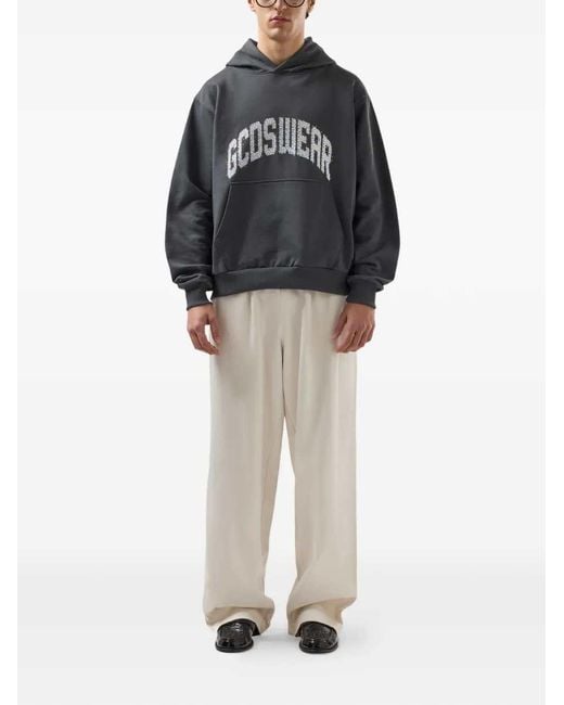 Gcds Blue Rhinestone Sweatshirt for men