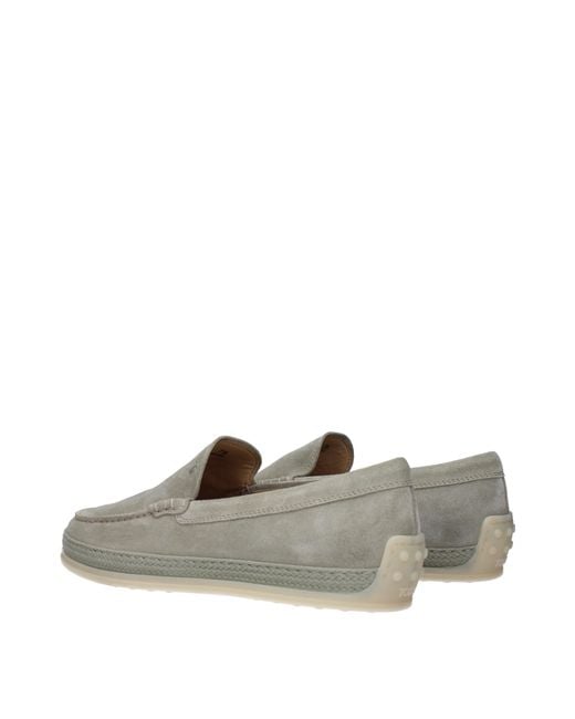 Tod's Gray Espadrillas Uomo Camoscio Verde/Verde Chiaro