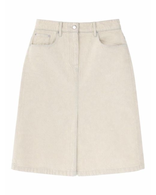 A.P.C. Natural Solid Midi Skirt