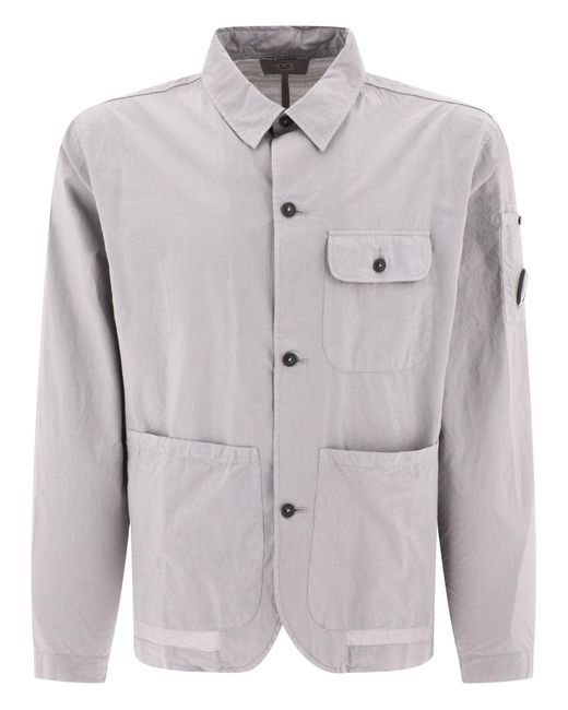 C P Company C.P. Firmenhemd mit Taschen in Gray für Herren