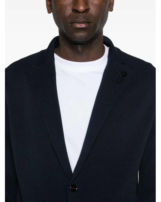 Lardini Black Cardigan With Pockets