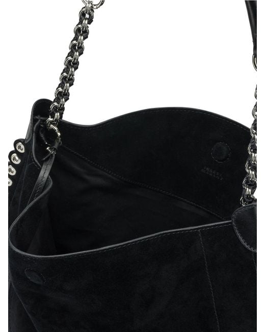 Isabel Marant Black "Oskan Hobo Soft" Shoulder Bag