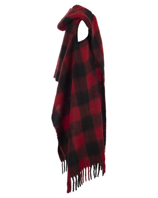 Écharpe à capuche avec motif enregistré Woolrich en coloris Red