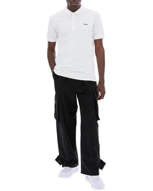 Dinos Slim Fit Polo HUGO pour homme en coloris White