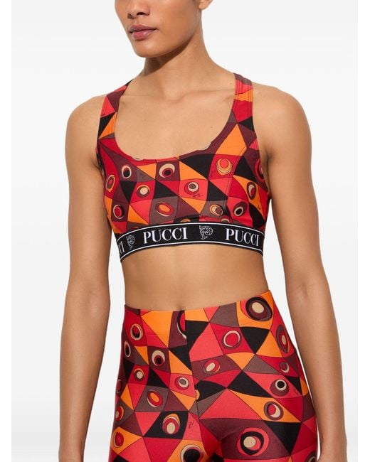 Emilio Pucci Red Occhi-Print Top