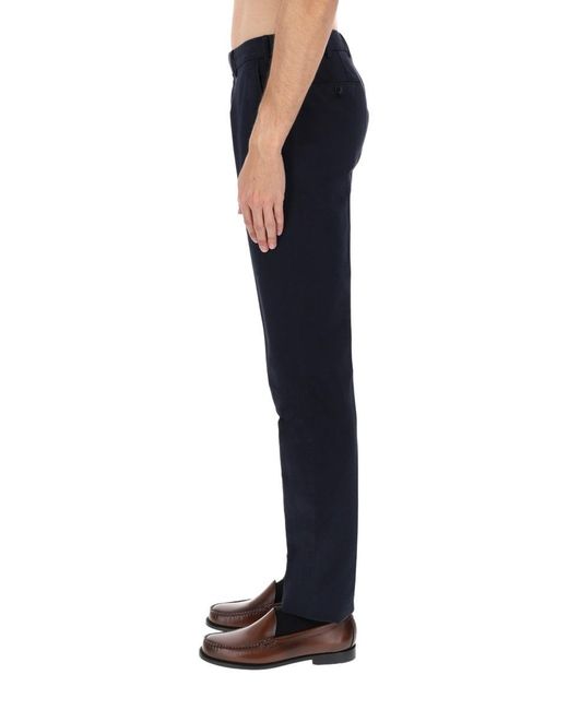 Zegna Blue Dark Regular Trousers for men