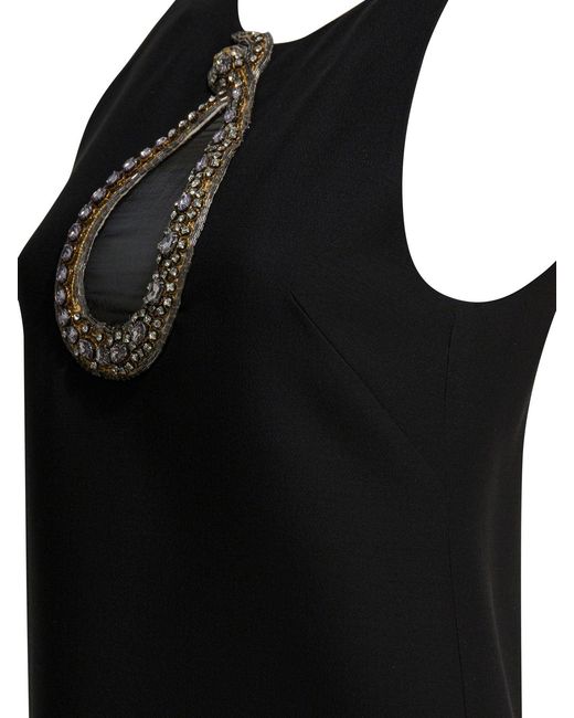 Valentino Short Flared Dress Dresses Black