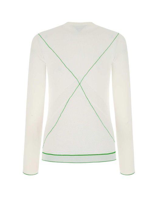 Bottega Veneta White Viscose Blend Sweater