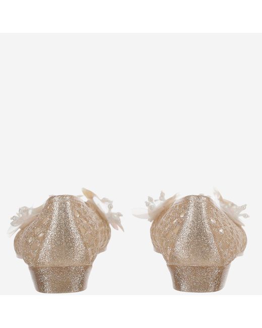 HEAVENLY JELLY Natural Transparent Ballerina Flats With Decoration